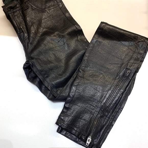 J Brand Pants - NEW J Brand Black Leather Leggings - size 24